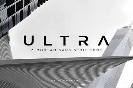 ULTRA - Modern Sans Serif Font, a Sans Serif Font by MoonBandit