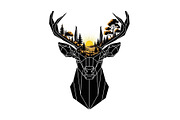 Artistic Geometric Deer Head Bundle, an Illustration by yasushie (Thumbnail 23 of 31)