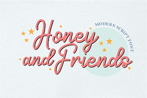 Honey and Friends | Fun Script, a Script Font by Forberas Club