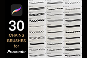 30 Procreate Chains Brushes Set, a Brush Add-On by LiuBi Art (Thumbnail 2 of 4)