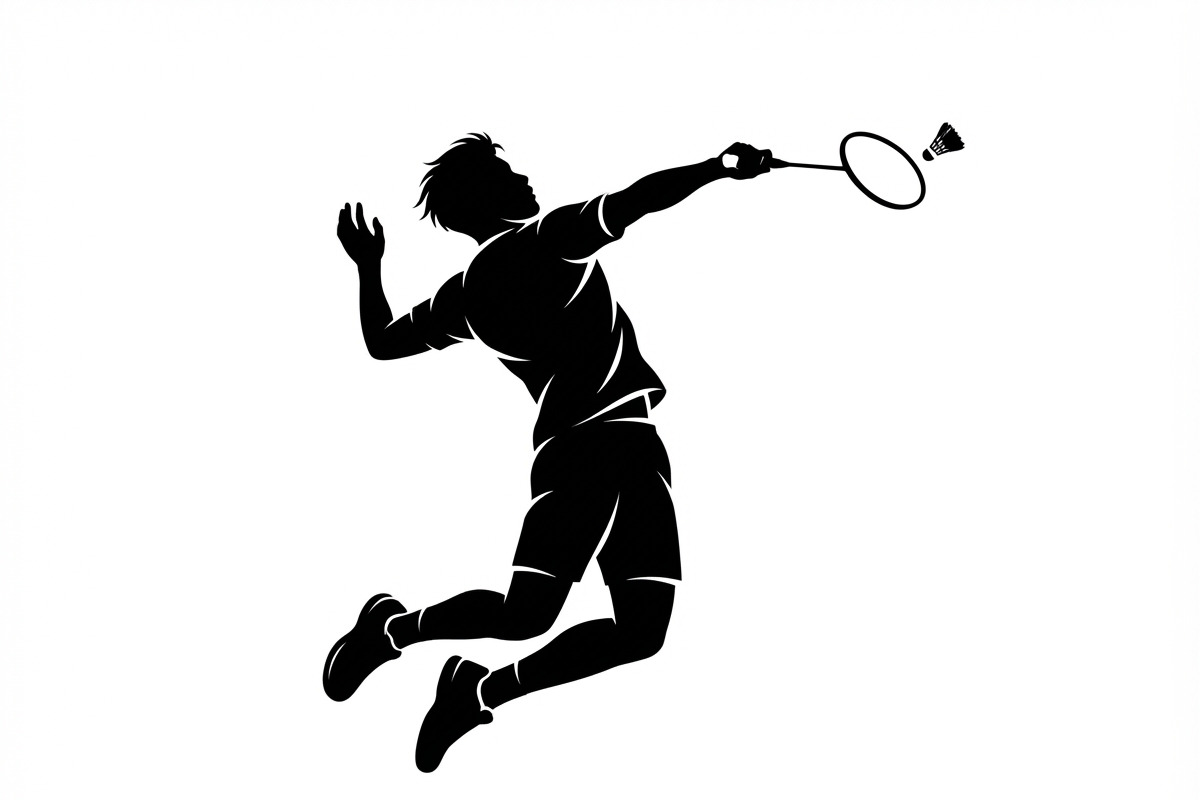 60 Badminton Player Smash Silhouette, a Person Illustration by Amazin_art (Photo 2 of 26)