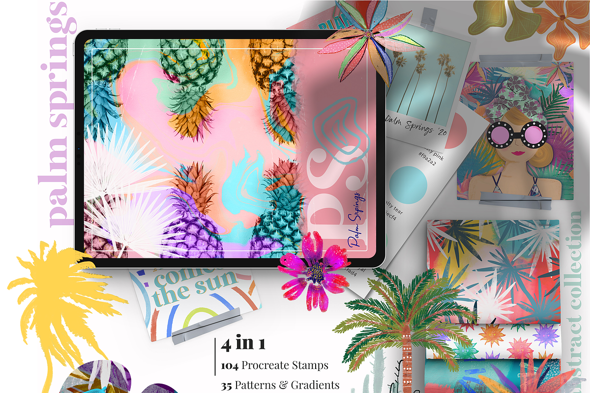 Palm Springs - Procreate & Photoshop, a Brush Add-On by OkayAnnie Designs (Photo 1 of 19)