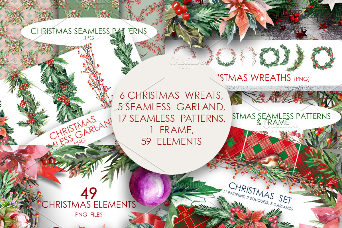 Christmas Bundle, a Decorative Illustration by Marina Grau (Photo 1 of 11)