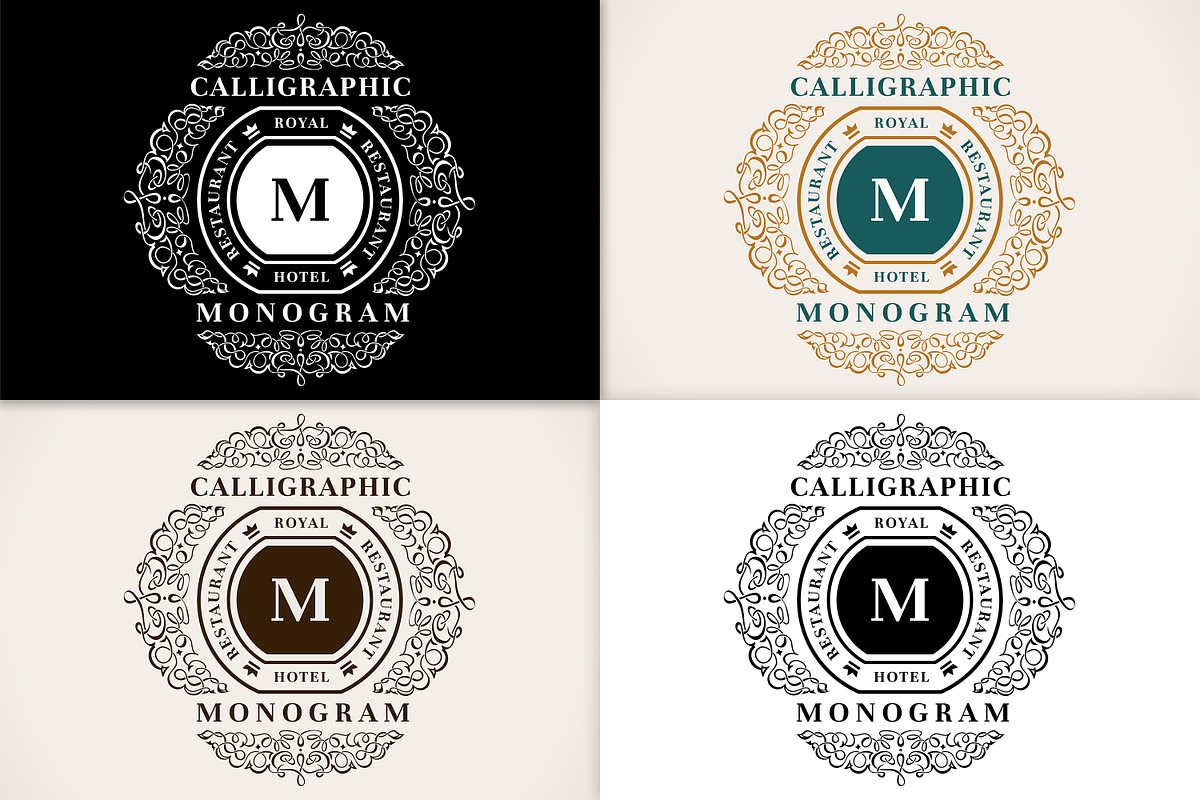 Luxurious Monogram Logo template, a Branding & Logo Template by Decorus Extezy (Photo 3 of 5)