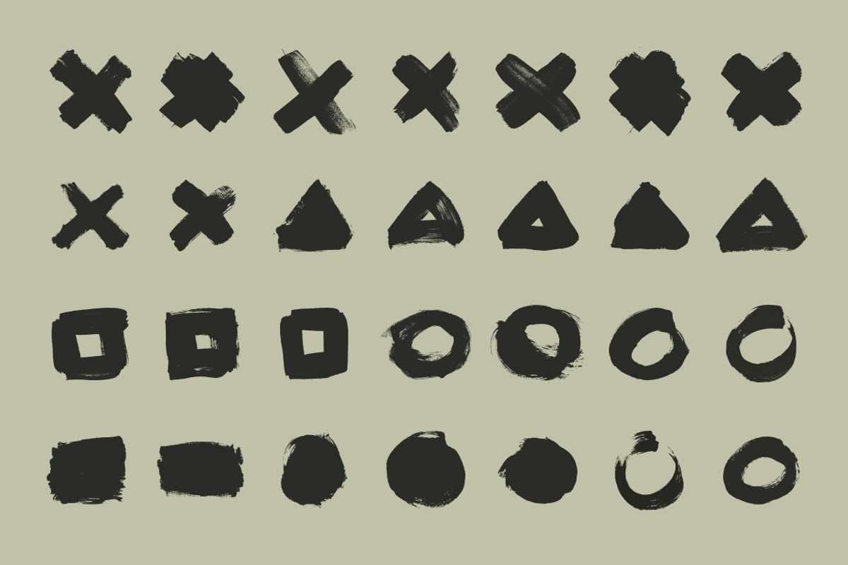 30 Hand Painted Masks, a Texture Graphic by GhostlyPixels
