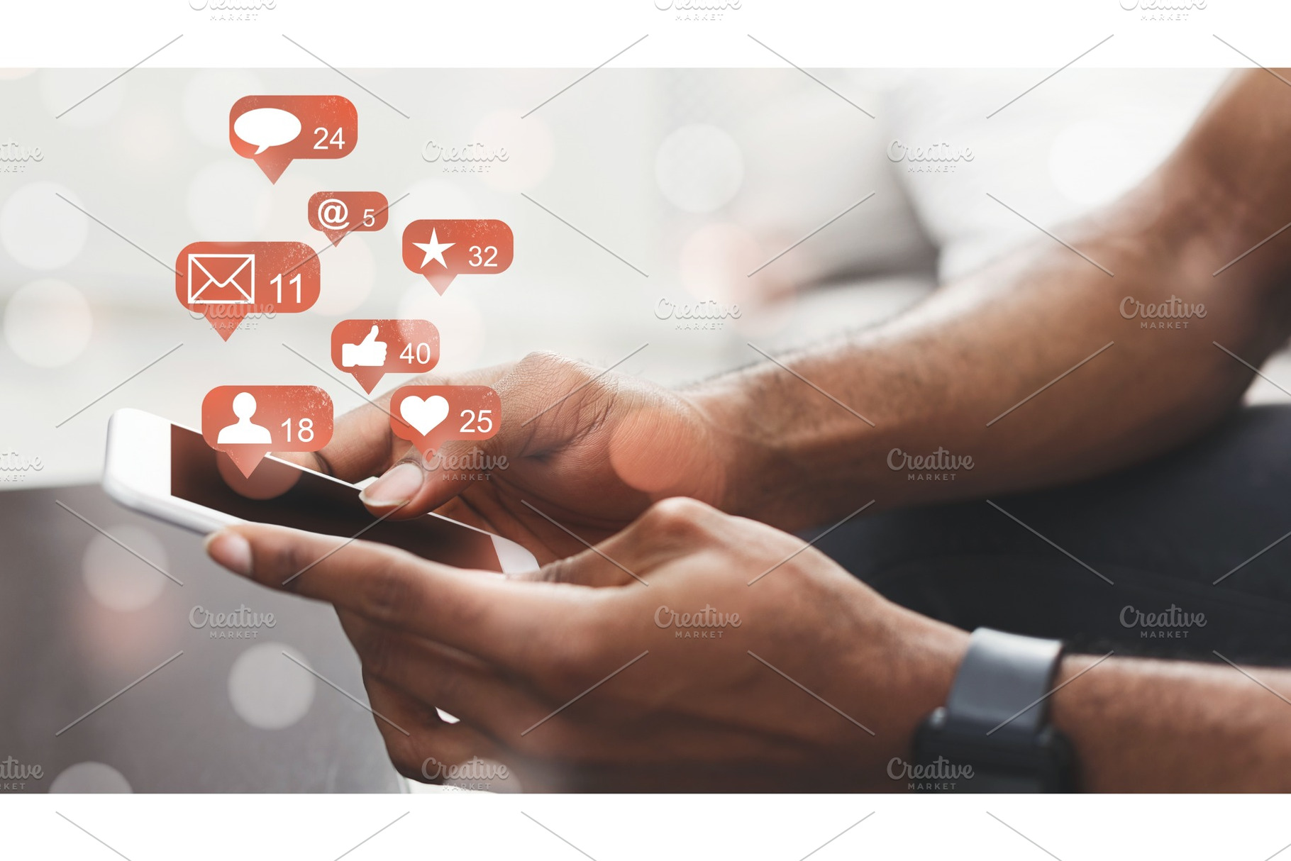 Social media. Man holding smartphone, a Technology Photo by Prostock-Studio