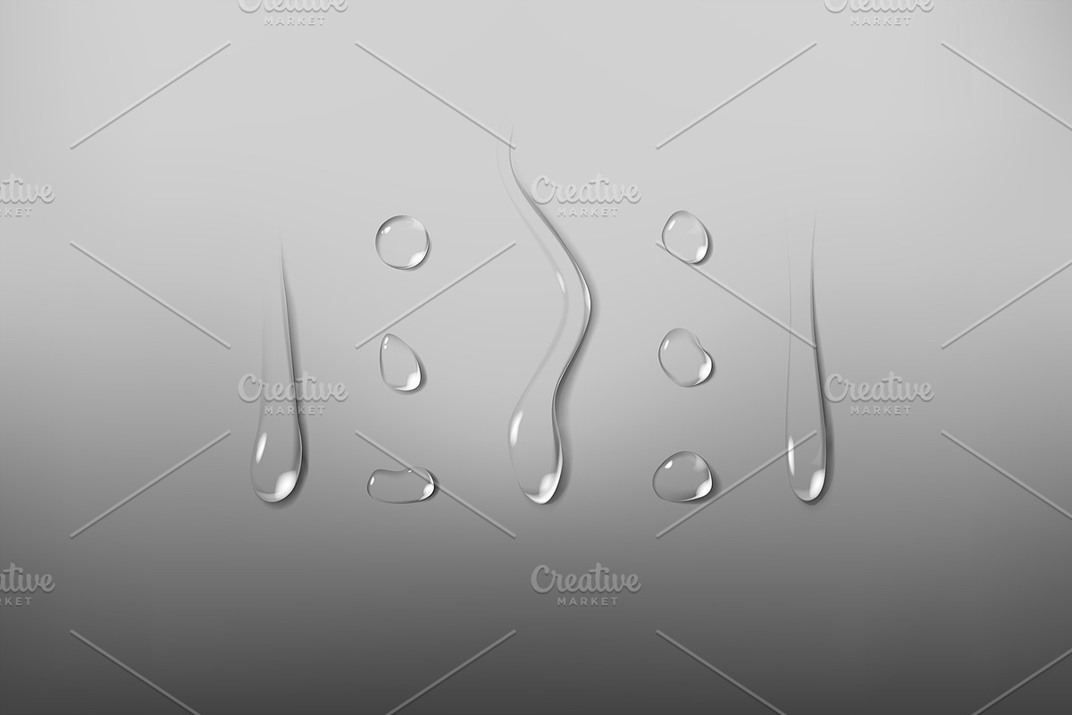 Realistic water drops / tears, an Illustration by George Rod (Photo 2 of 3)