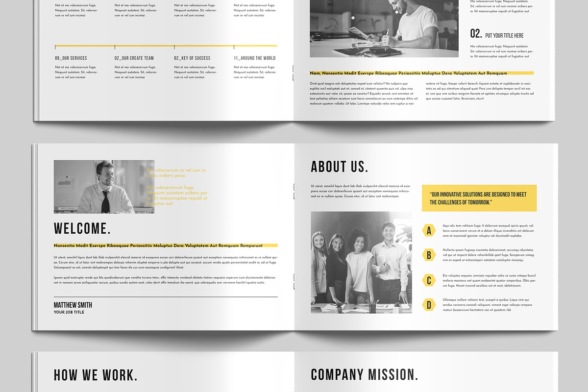 Company Profile Template Layout, a Brochure Template by MightyDesign (Photo 5 of 9)