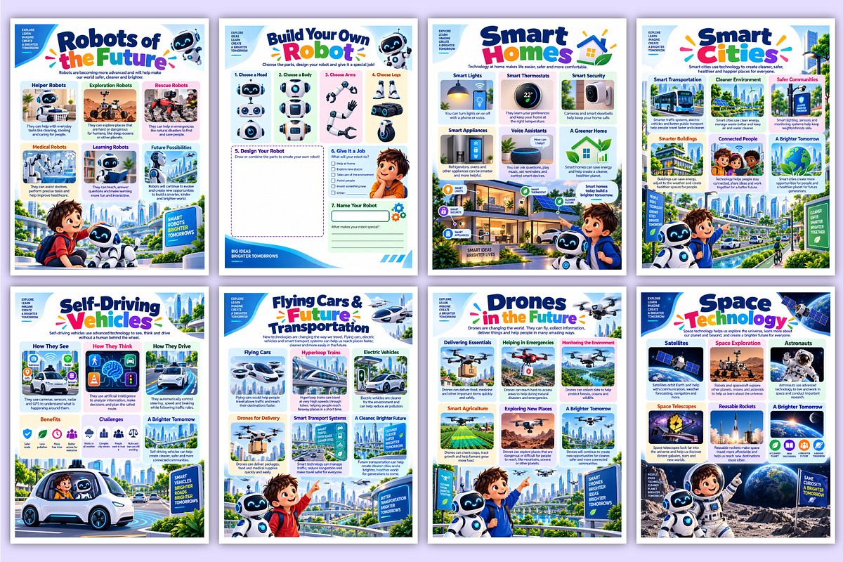 Future Technology Workbook Kdp, a Stationery Template by Mustafiz (Photo 3 of 4)