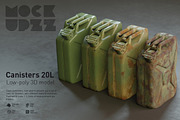 Canisters 20L Low-poly 3D model, an Environmental 3D Model by mockupzz (Thumbnail 1 of 12)