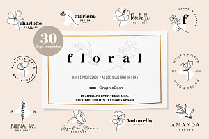 Linea Logo Templates Floral Edition