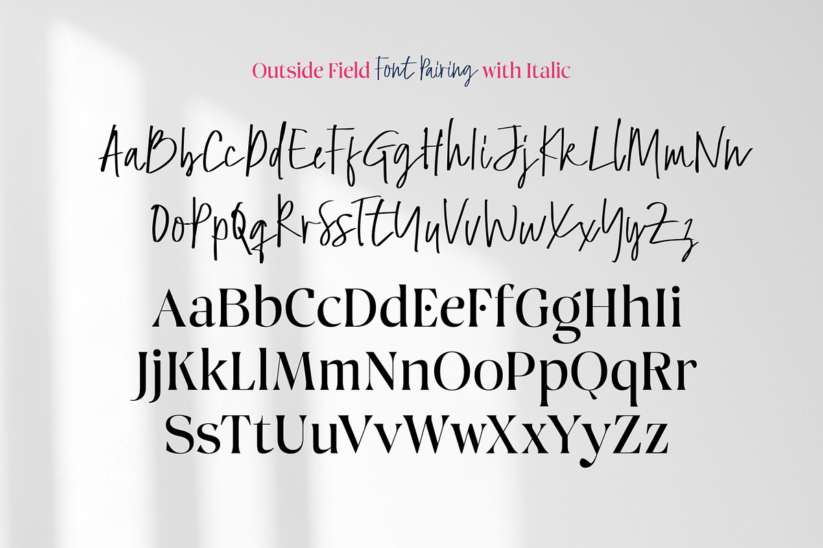 Outside Field - Font Pairing, a Handwritten Font by Godbless Studio (Photo 6 of 15)