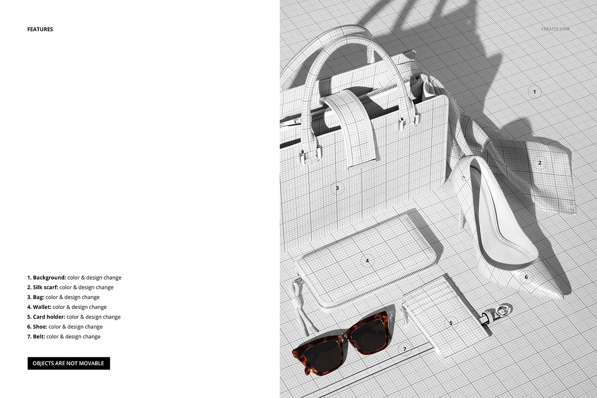 Leather Goods Silk Scarf Mockup, a Mask Mockup by creatsy5 (Photo 3 of 6)