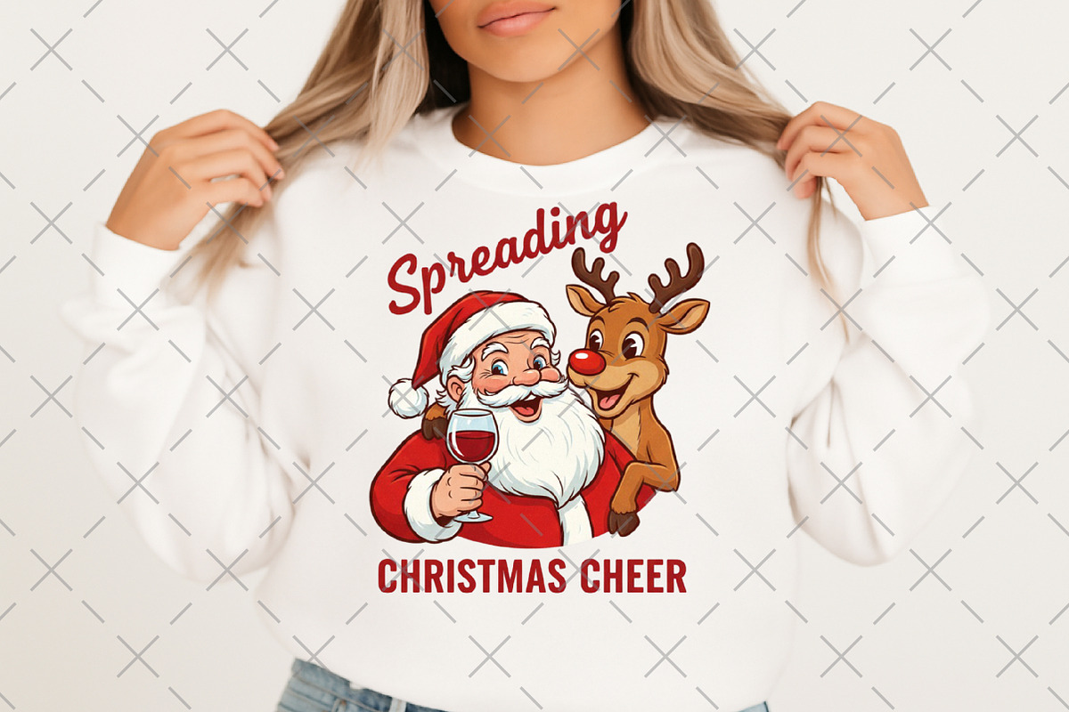 Spreading Christmas Cheer PNG, an Illustration by Craft Nest (Photo 2 of 6)