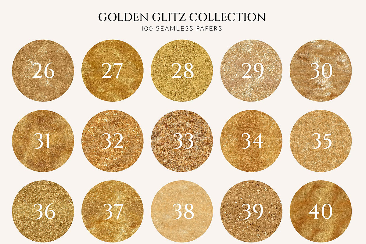 Golden Glitz Gold Seamless Textures, a Texture Graphic by Julia Dreams (Photo 5 of 8)