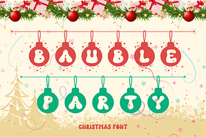 Bauble Party Is A Christmas Font