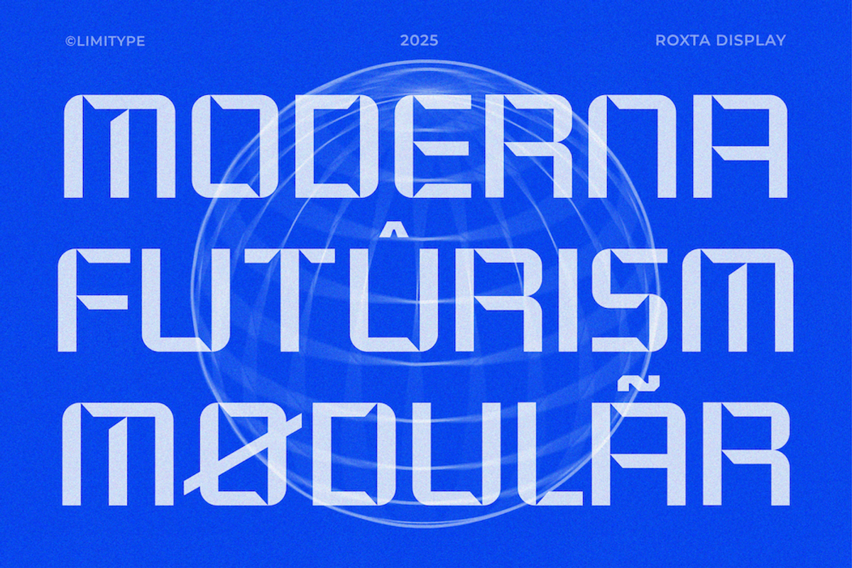 Roxta - Futuristic Font, a Sans Serif Font by limitype (Photo 2 of 10)