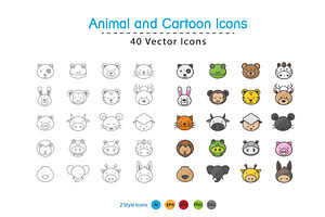 Animal and Cartoon Icons