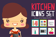 Kitchen Icons Set, an Icon by himoki (Thumbnail 1 of 5)