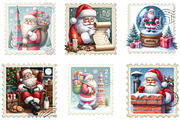 Christmas Santa Claus Postage Stamp, an Illustration by Designking (Thumbnail 2 of 5)