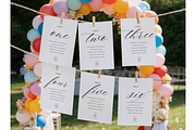 Hanging Seating Chart Cards Mockup, an Advertising Mockup by TatiMockup (Thumbnail 3 of 4)