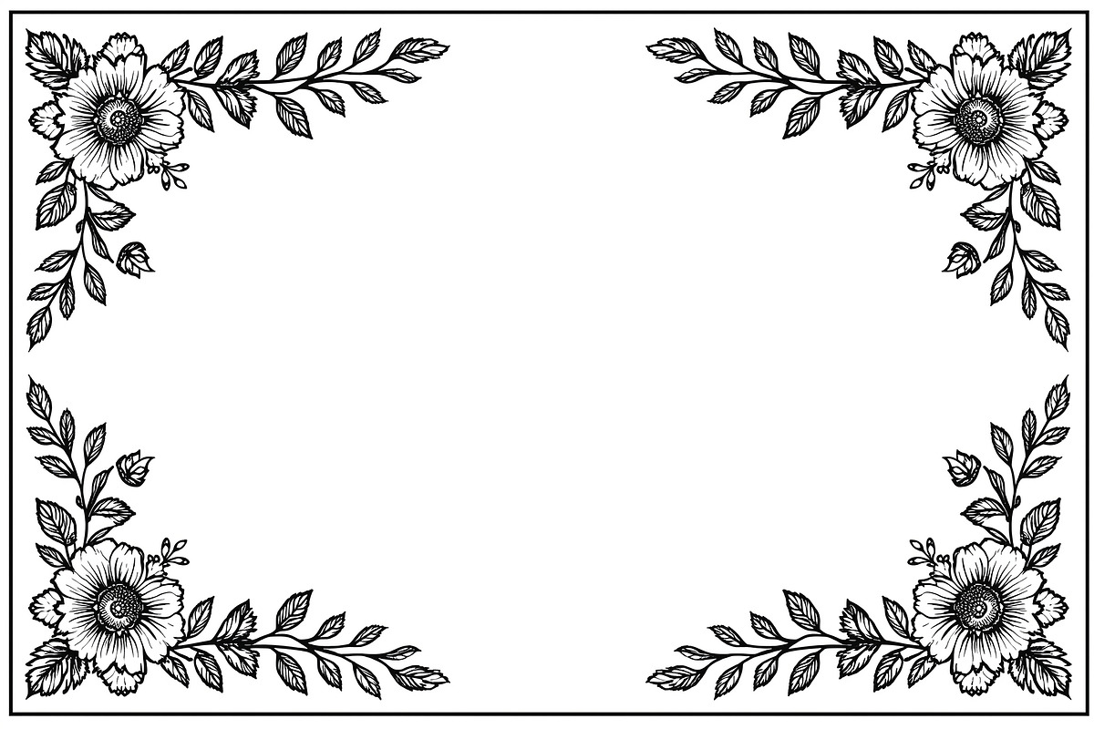 Floral Laser Cut Frame Set, an Illustration by jahid234 (Photo 8 of 9)