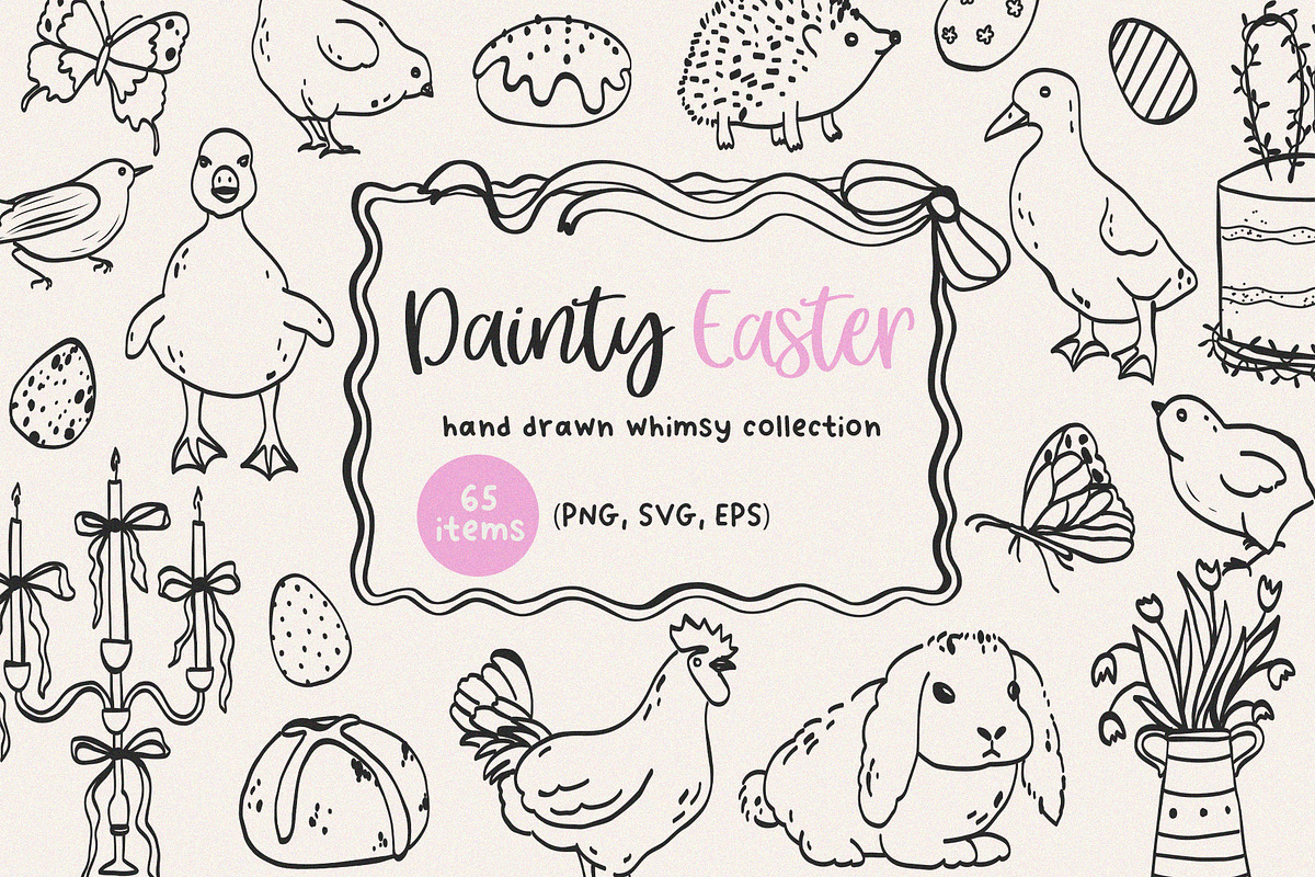 DAINTY EASTER - whimsy hand drawn, a Seasonal Illustration by Madiwaso (Photo 14 of 14)
