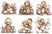 Whimsical Easter Duck Clipart, an Illustration by Black Bird Studio (Thumbnail 3 of 6)