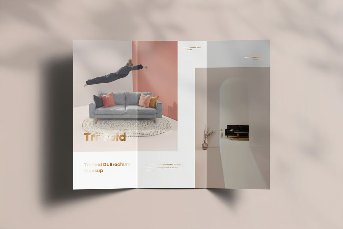 Tri-Fold DL Brochure Mock-up, an Advertising Mockup by zippypixelstudio (Photo 5 of 16)