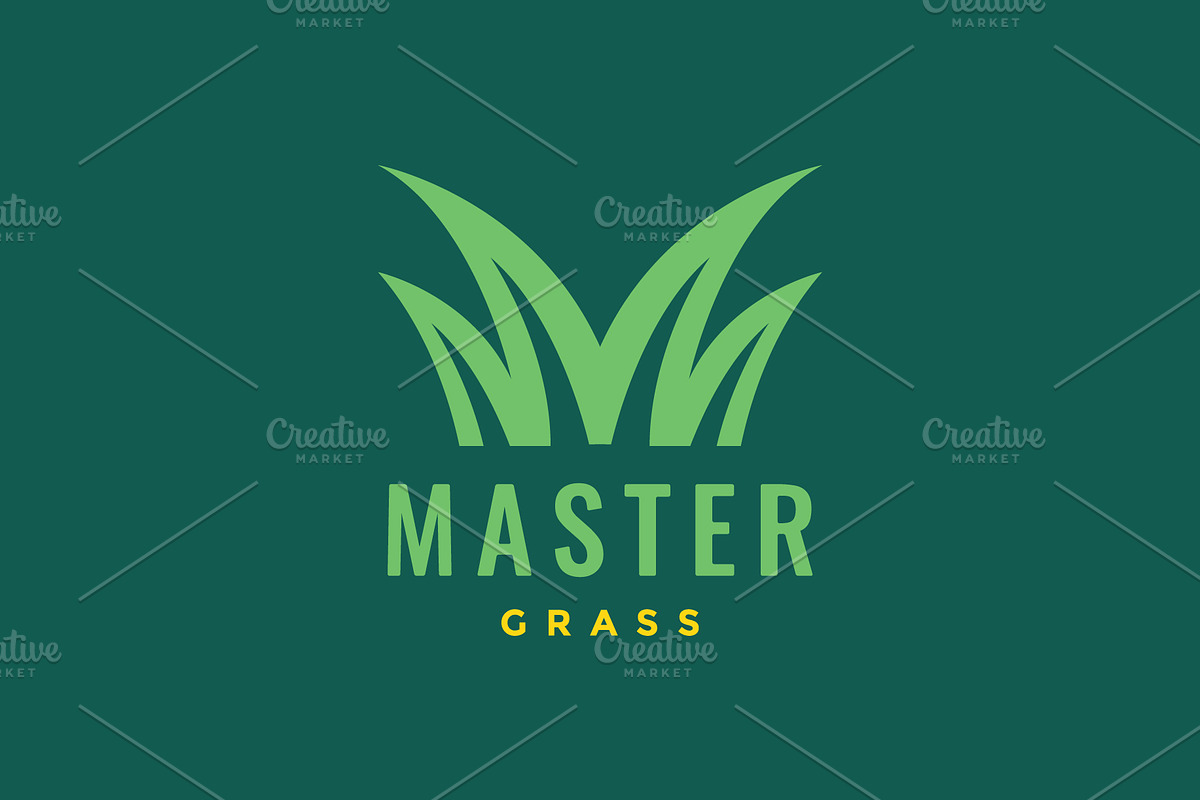 letter m with grass green logo, a Branding & Logo Template by devastd