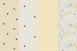 Bea & Bee 16 Seamless Patterns