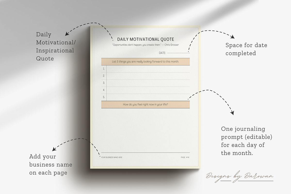 Prompt Journaling Workbook | Canva, a Magazine Template by Designs by Darowan (Photo 4 of 7)