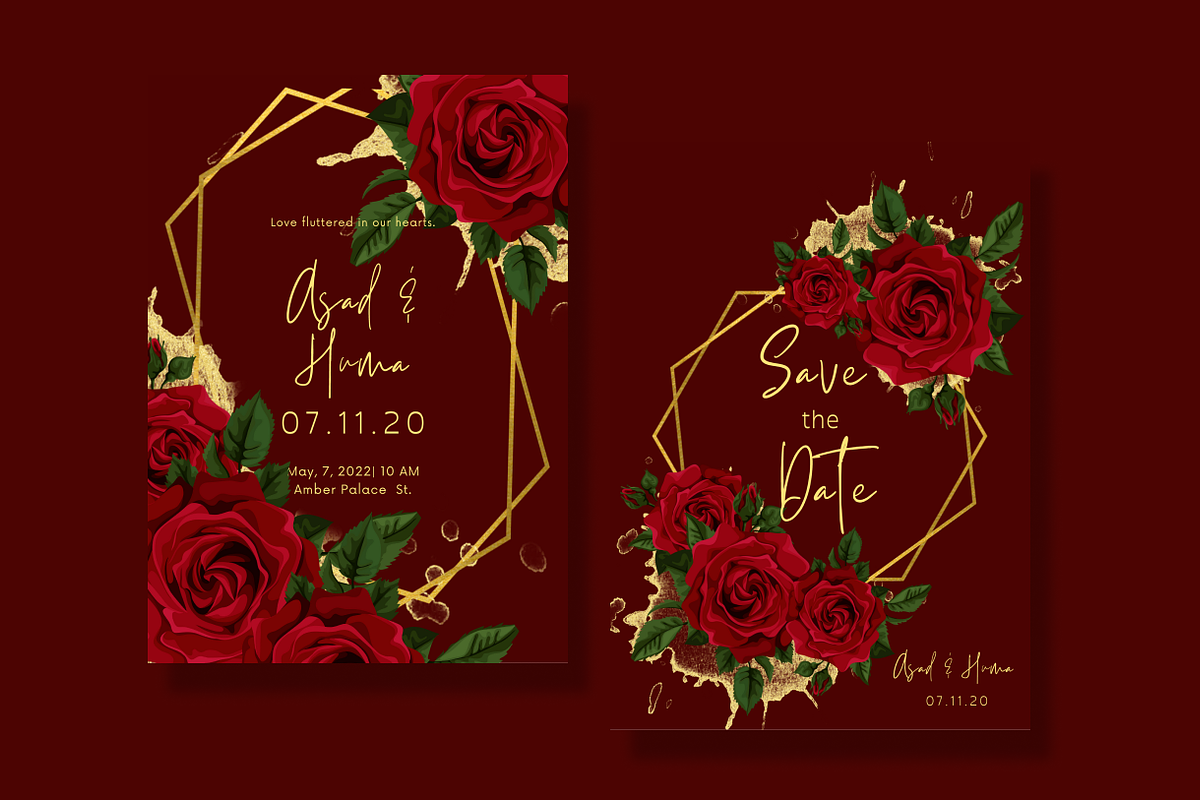 Royal Red Wedding Invitation Design, an Invitation Template by Weddinginvitation by Fati (Photo 2 of 2)