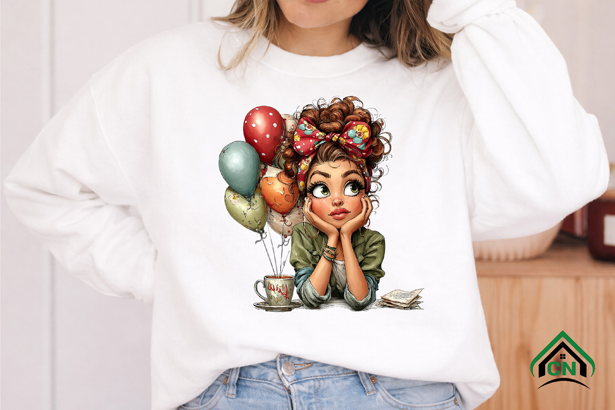 Whimsical Easter Coffee Girl Clipart, an Illustration by Craft Nest (Photo 6 of 12)