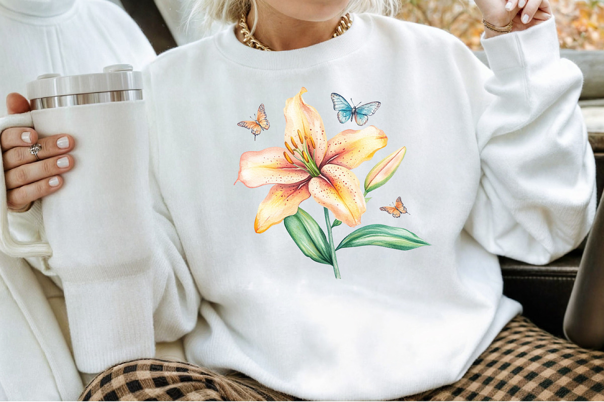 Orange Spring Flowers PNG Honey Lill, an Illustration by Sublimation Artist (Photo 4 of 6)