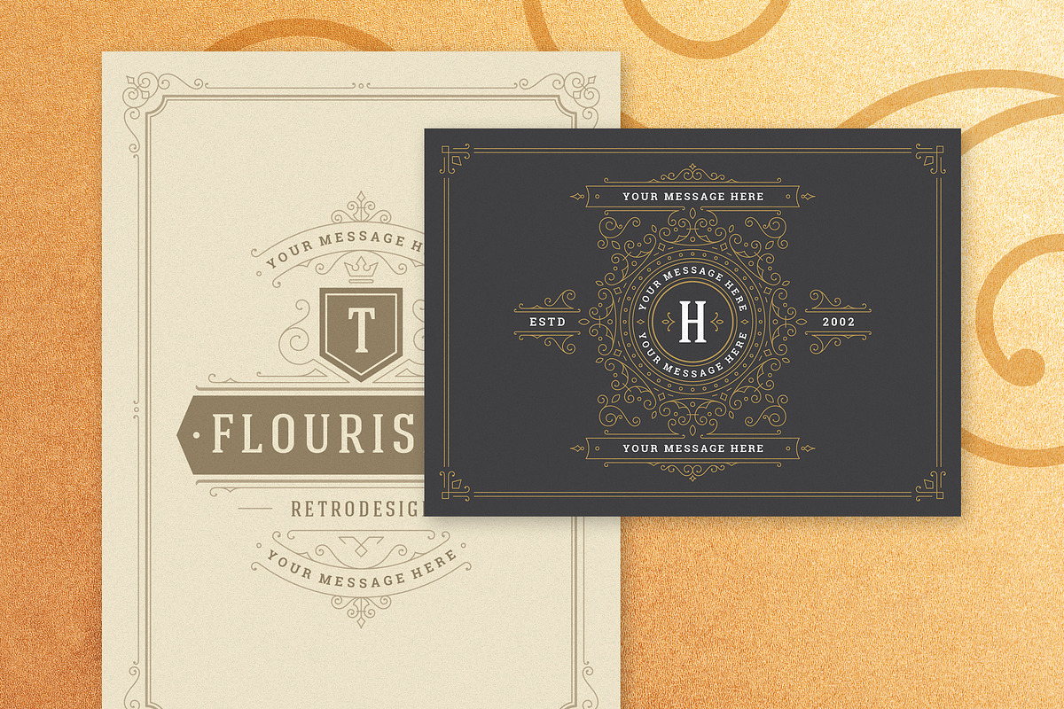 10 Vintage Ornament Invitations, an Invitation Template by Vasya Kobelev (Photo 5 of 10)
