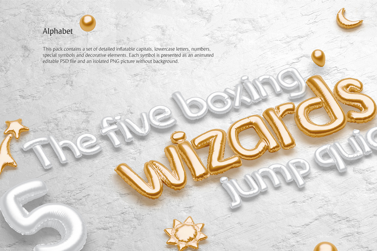 Animated Balloon Font | Side Pack, a Graphic by rebrandy (Photo 4 of 15)