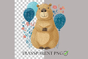 Cute Capybara Clipart Watercolor, an Animal Illustration by Nicole Branger Art (Thumbnail 3 of 21)
