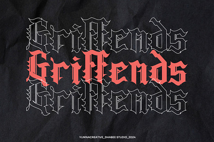 Griffends - Blackletter Display Font, a Blackletter Font by Dhabee