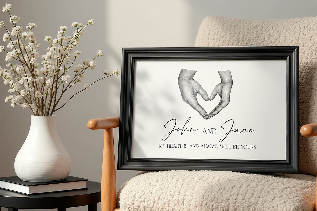 Watercolor Heart Hand Couple in Love, a Person Illustration by EkaterinaViArt (Photo 4 of 5)