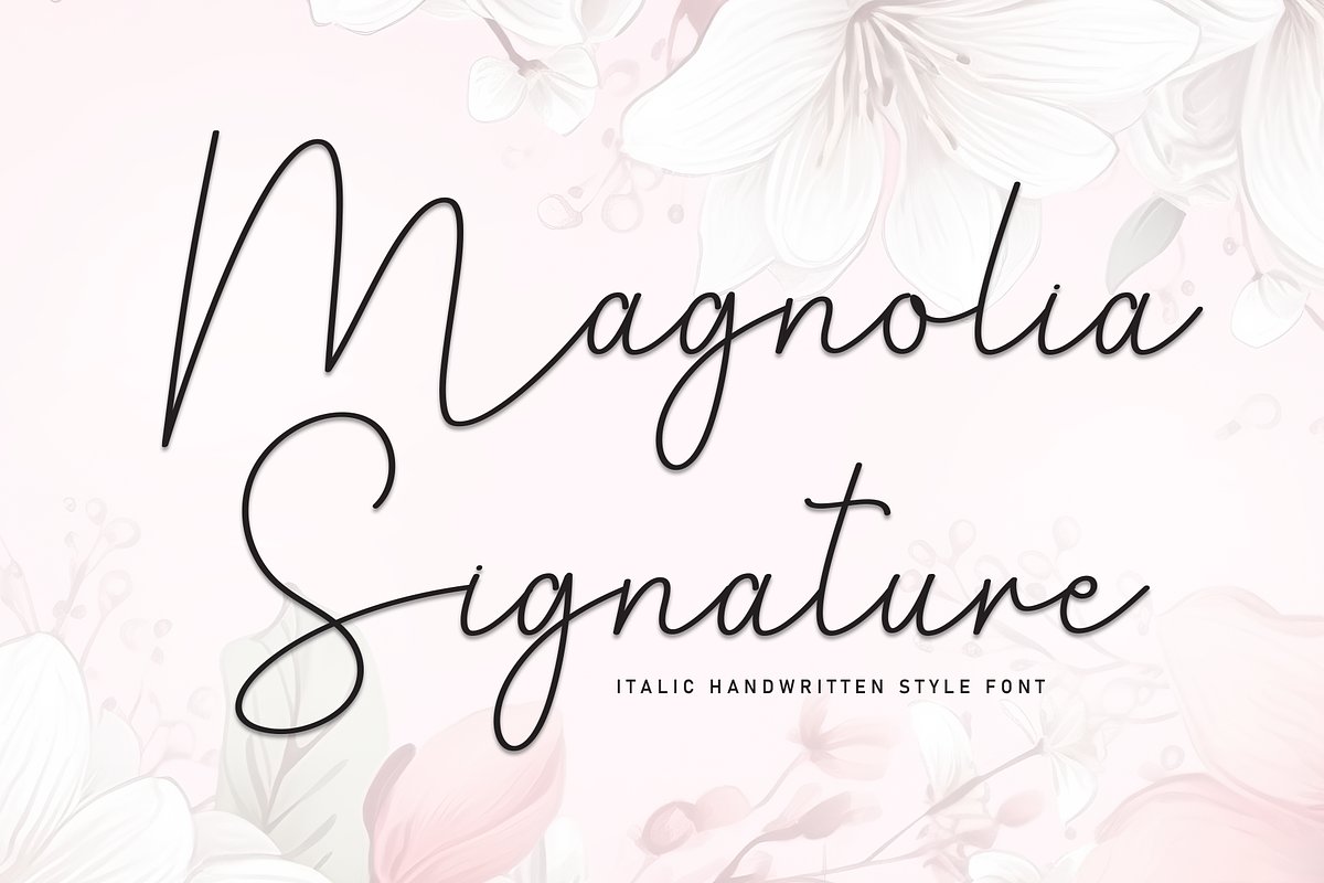 Magnolia Signature | Script Font, a Handwritten Font by Scratchones (Photo 1 of 8)