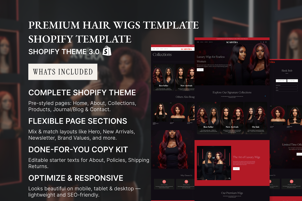Scarvera Hair Wigs Shopify 2.0 Theme, a Shopify Template by AtelierDuVow (Photo 10 of 10)