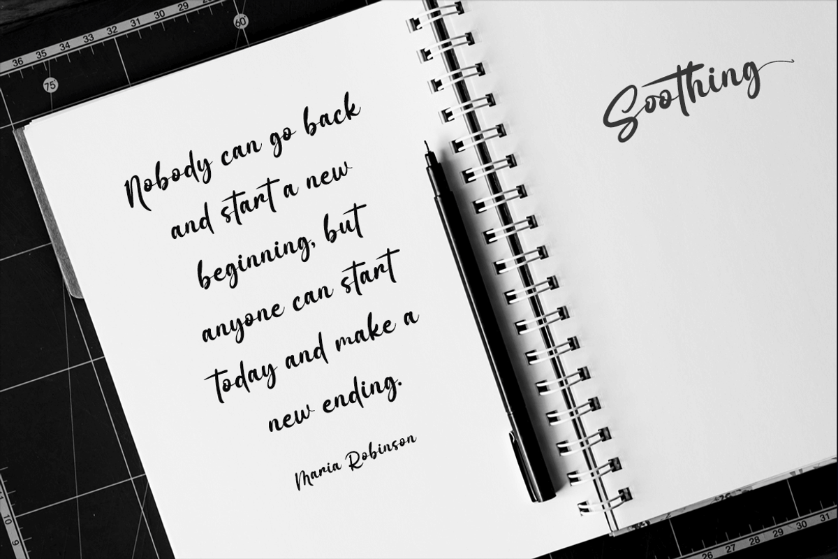 Soothing signature font, a Script Font by twinstd (Photo 5 of 14)
