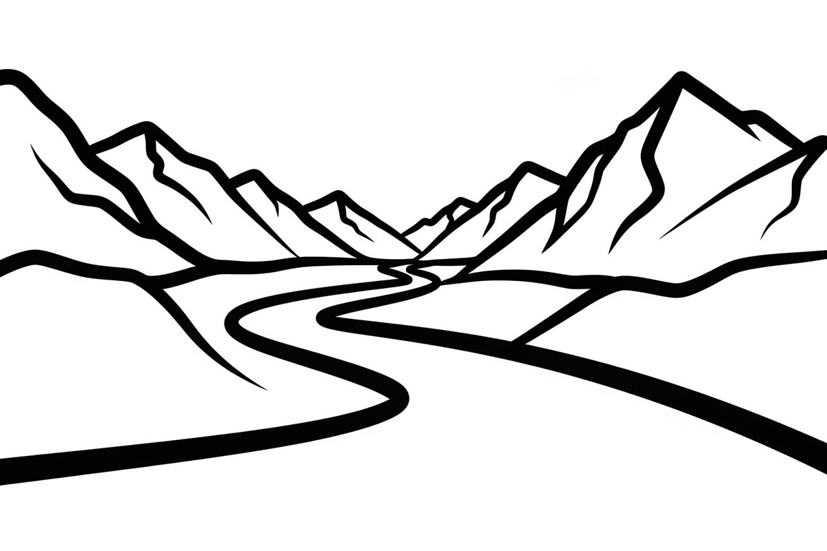 50 Mountain Landscape Silhouette Bun, an Illustration by Designer_Momina (Photo 48 of 51)