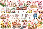 Pig Farm Clipart, an Illustration by Sublimation Artist (Thumbnail 1 of 6)