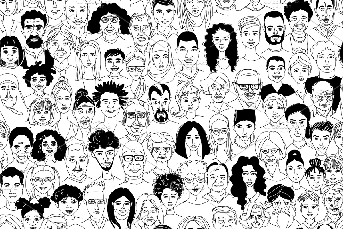 People of the World Pattern, a Person Illustration by VasilkovS (Photo 8 of 8)