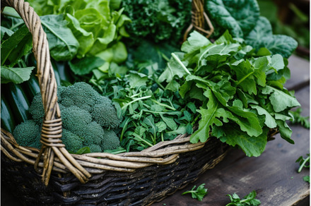 Fresh Basket green vegetables, a Food & Drink Photo by Ylivdesign