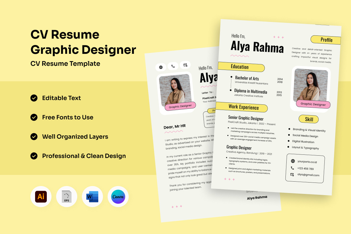 Professional Remote Work CV Resume preview 2