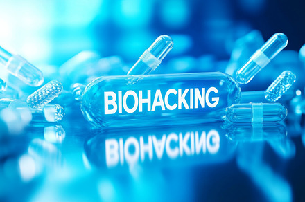 Futuristic Biohacking Concept with Blue Sci-Fi Elements, an Abstract Photo by Natalia Klenova's Shop