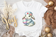 Watercolor Retro Easter Day Nurse, a Seasonal Illustration by DreamArtGraphic (Thumbnail 3 of 5)